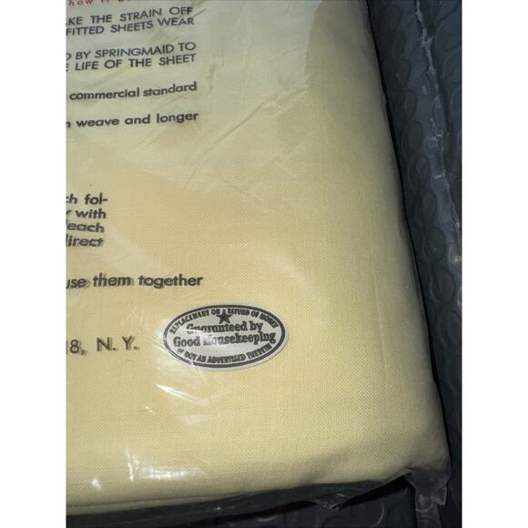 Vintage Springmaid Luxury Muslin 100% Fine Cotton Made in USA NEW Double Fitted - Picture 9 of 11